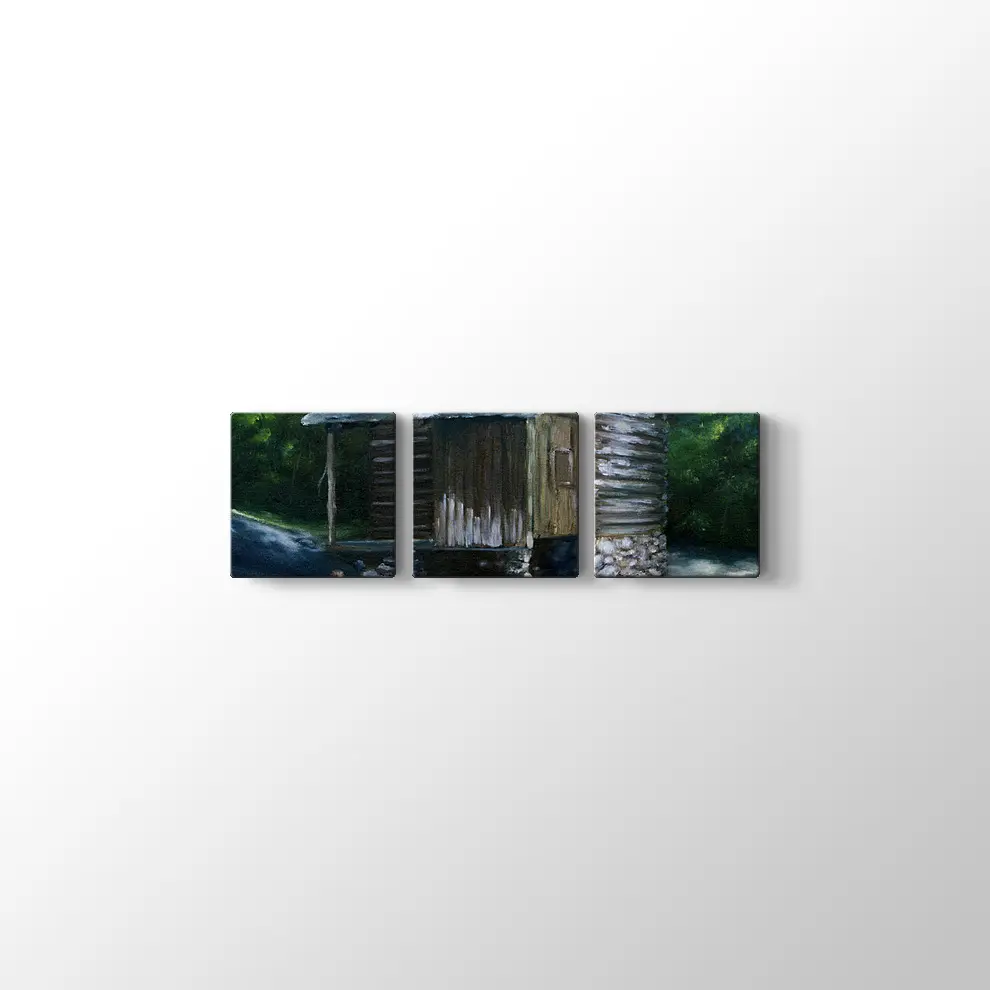 Eski Dağ Evi Kanvas Tablo