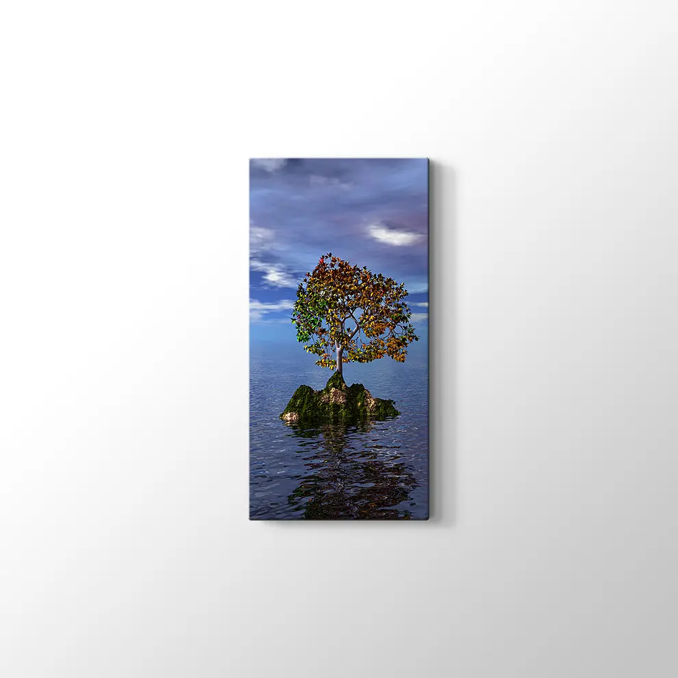 Denizdeki Ağaç Kanvas Tablo