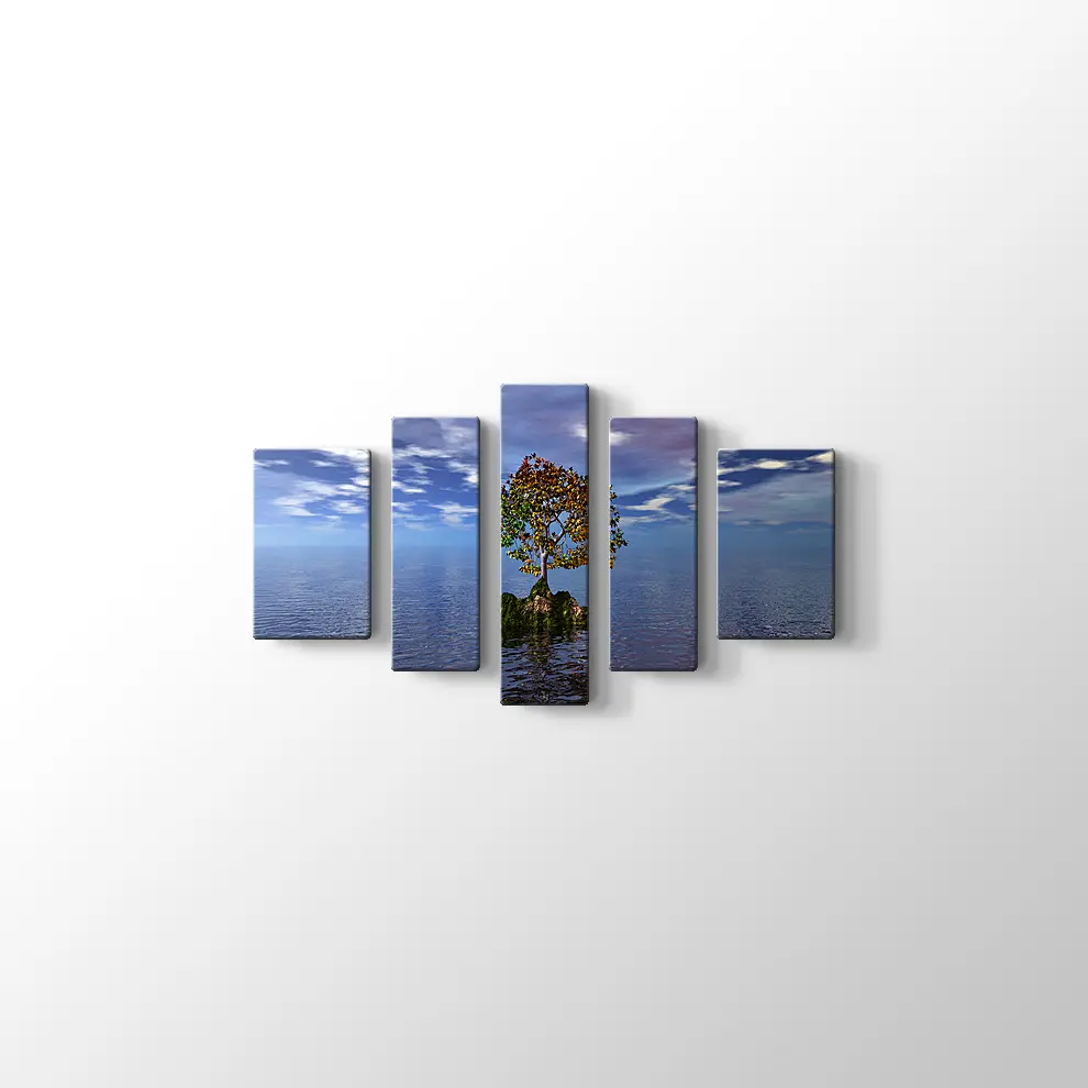Denizdeki Ağaç Kanvas Tablo