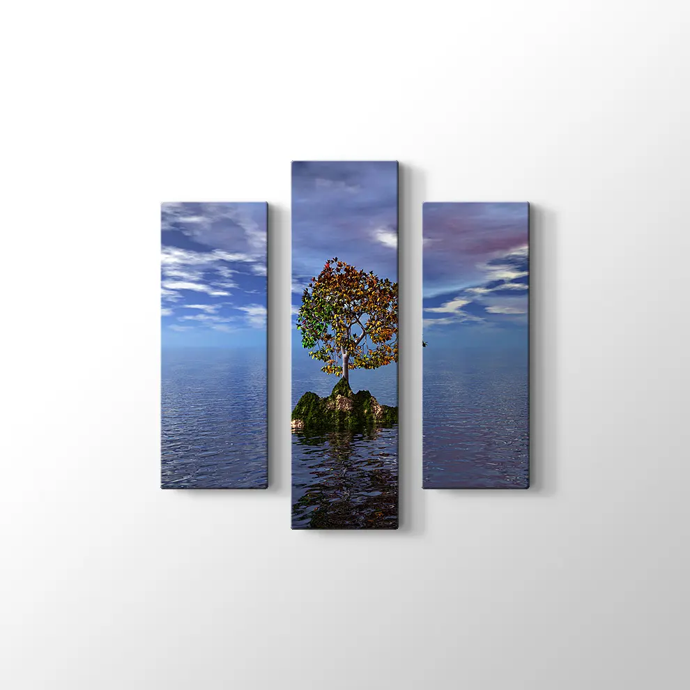 Denizdeki Ağaç Kanvas Tablo
