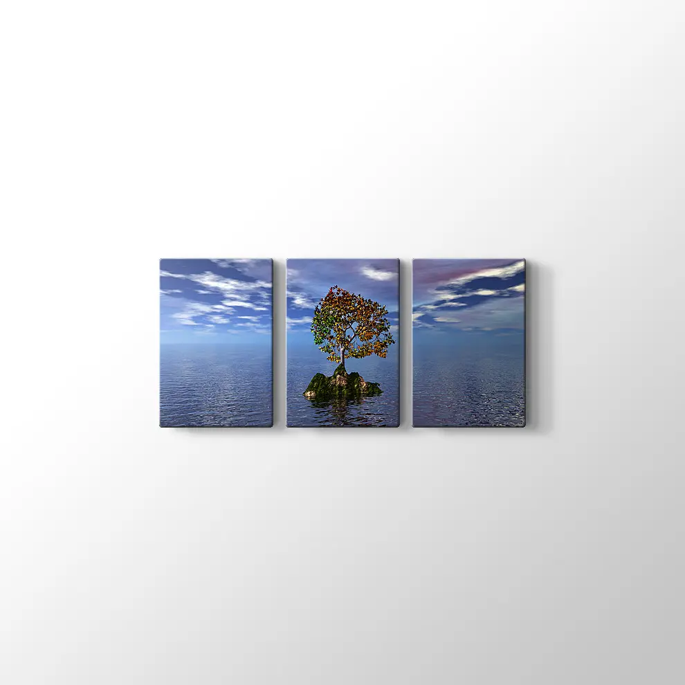 Denizdeki Ağaç Kanvas Tablo