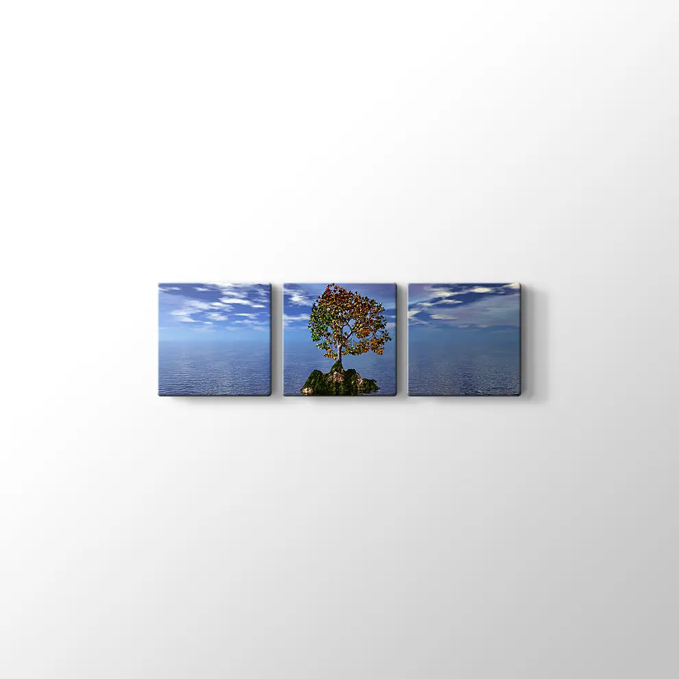 Denizdeki Ağaç Kanvas Tablo