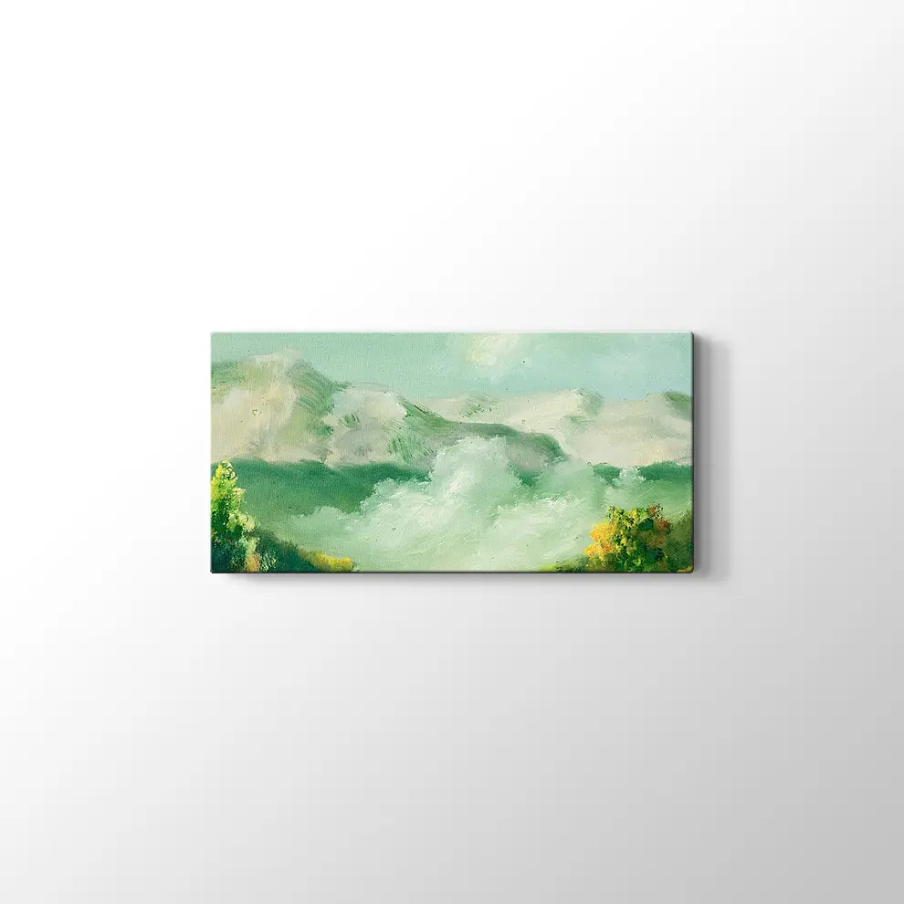 Dağdaki Ev Kanvas Tablo