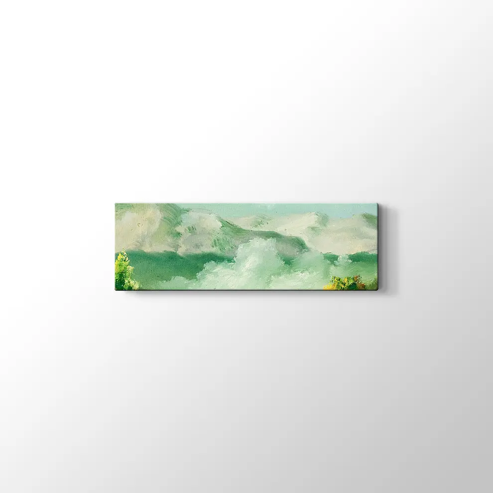 Dağdaki Ev Kanvas Tablo