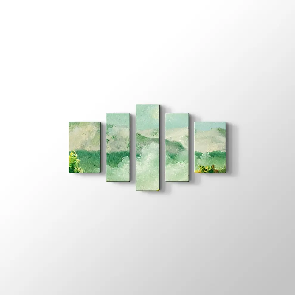 Dağdaki Ev Kanvas Tablo