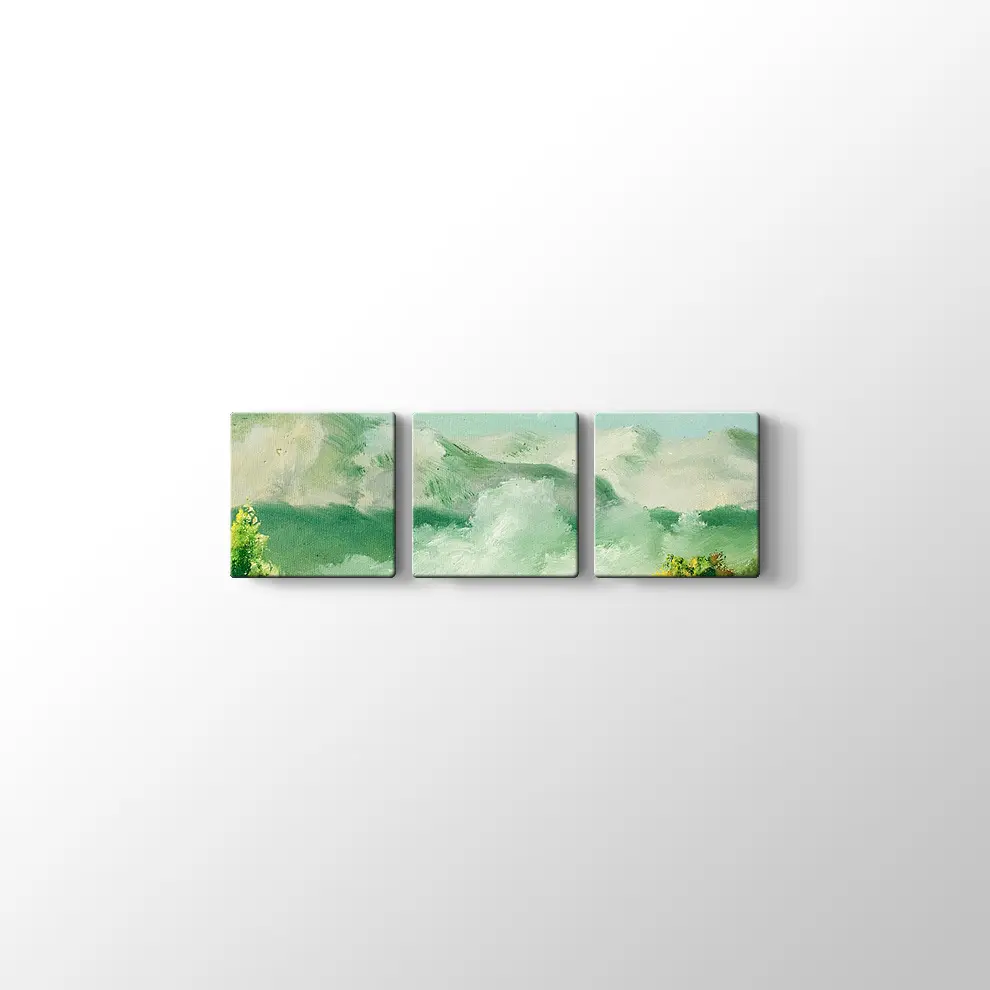 Dağdaki Ev Kanvas Tablo