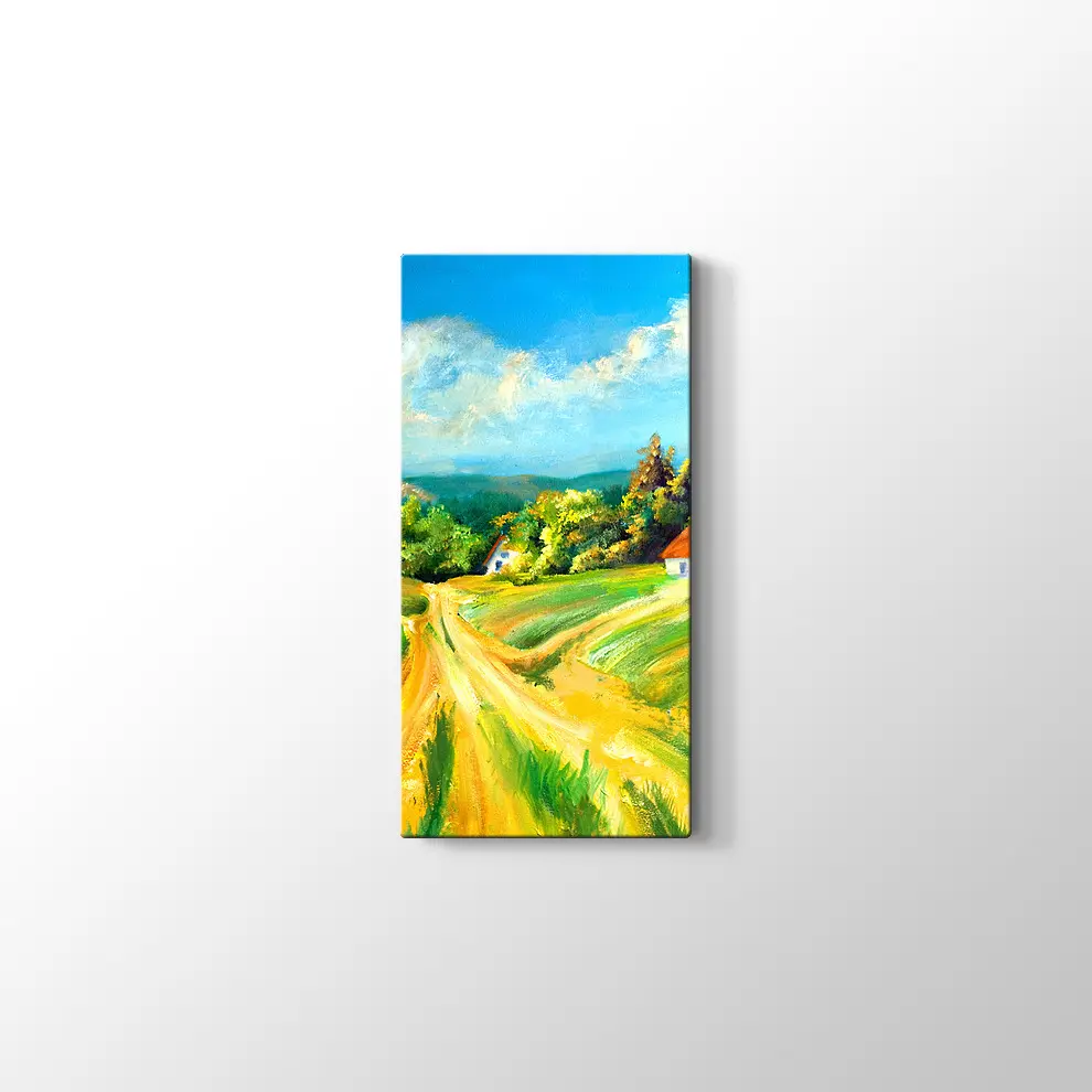 Manzaraların Yaz Sahnesi Kanvas Tablo