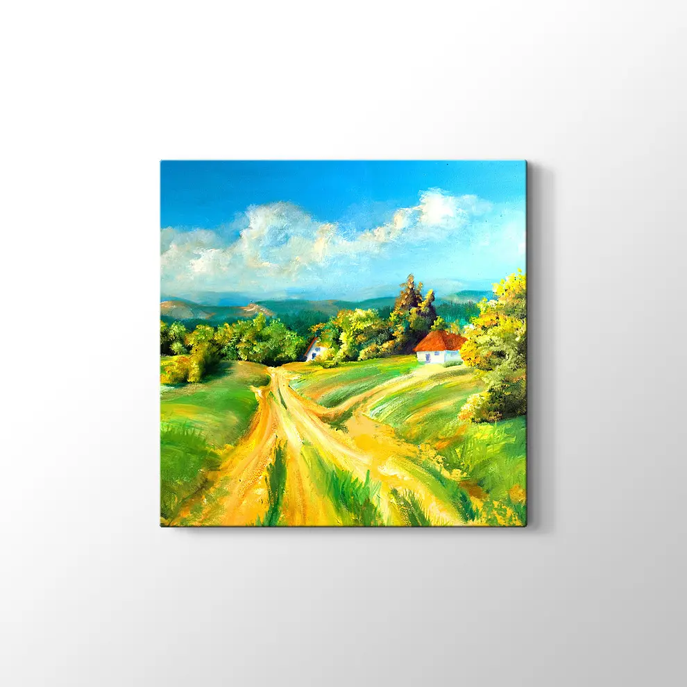 Manzaraların Yaz Sahnesi Kanvas Tablo