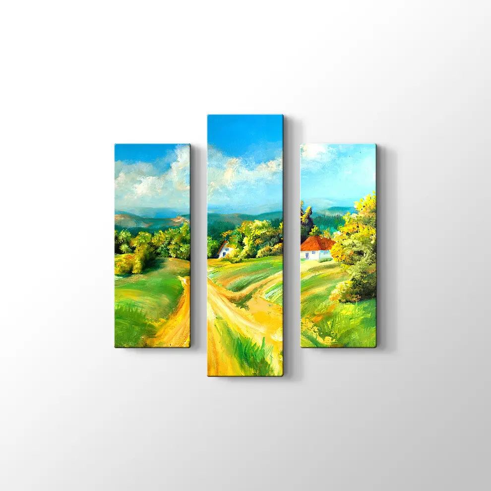 Manzaraların Yaz Sahnesi Kanvas Tablo