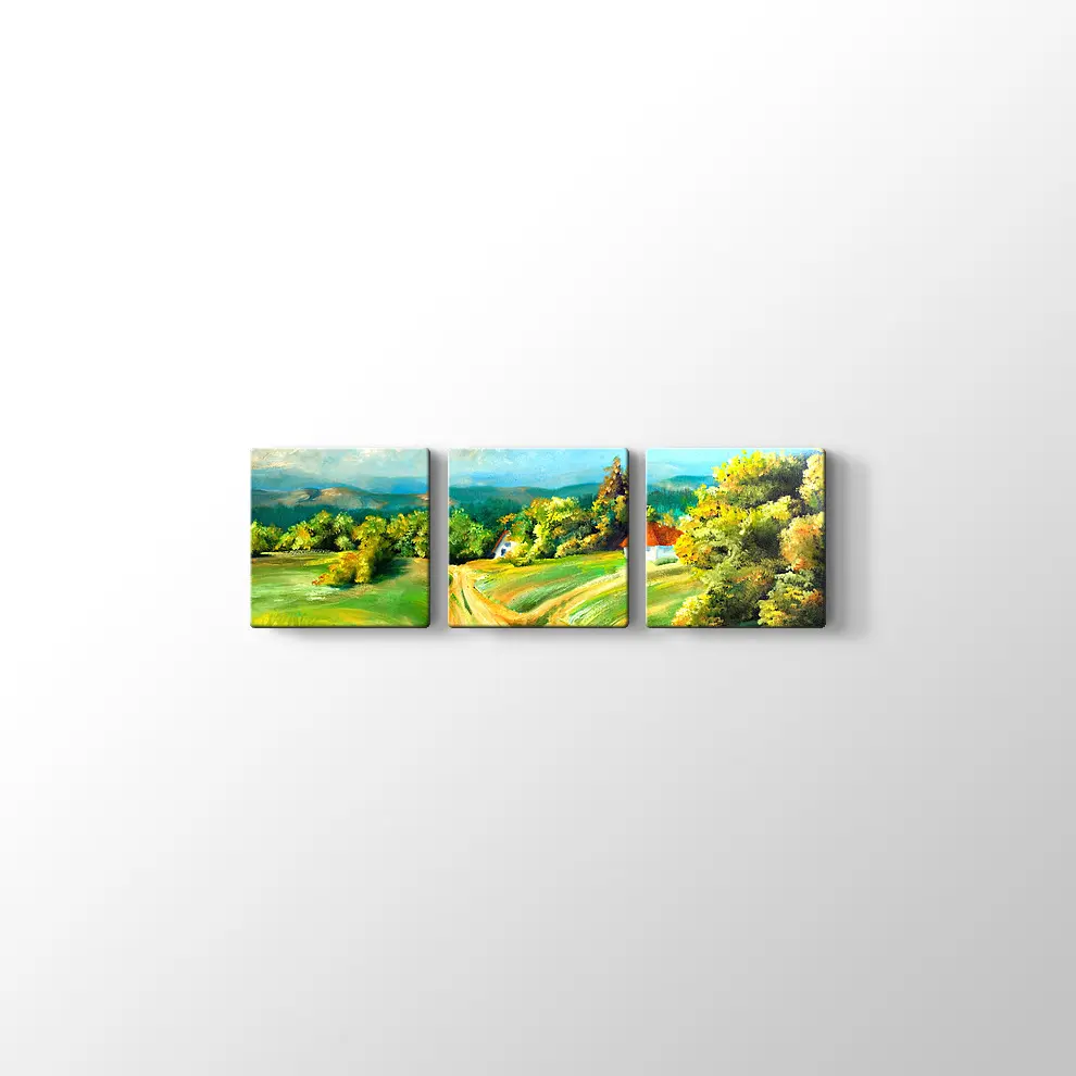 Manzaraların Yaz Sahnesi Kanvas Tablo