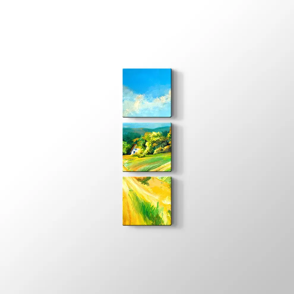 Manzaraların Yaz Sahnesi Kanvas Tablo