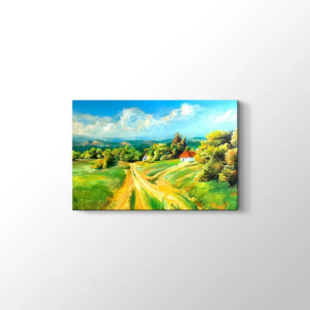 Manzaraların Yaz Sahnesi Kanvas Tablo