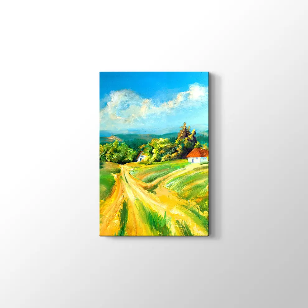 Manzaraların Yaz Sahnesi Kanvas Tablo