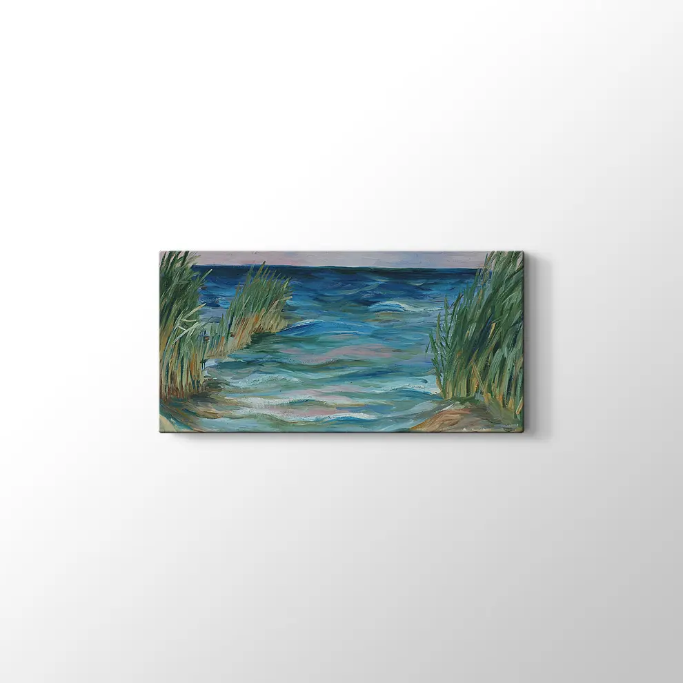 Deniz ve Sazlık Kanvas Tablo