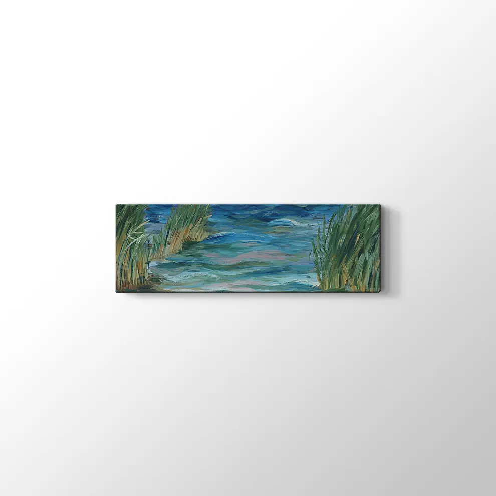 Deniz ve Sazlık Kanvas Tablo