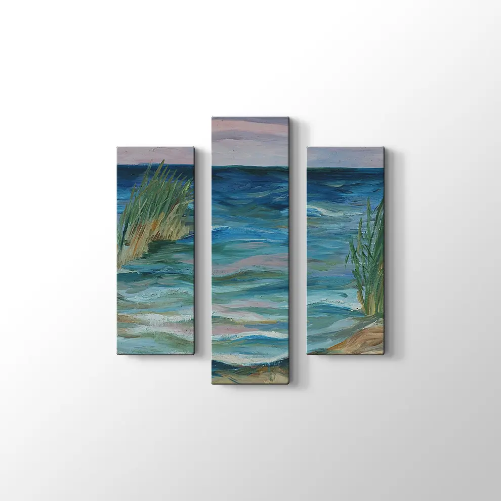 Deniz ve Sazlık Kanvas Tablo