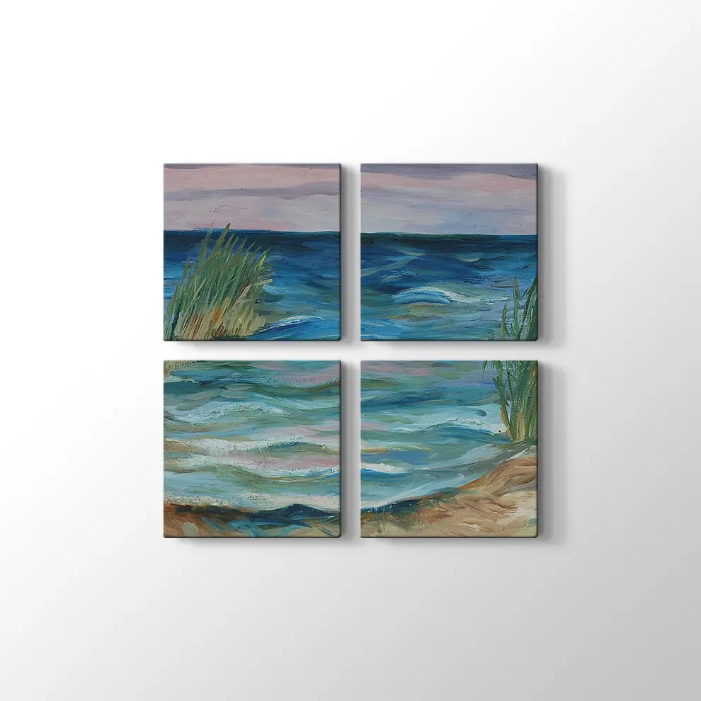 Deniz ve Sazlık Kanvas Tablo