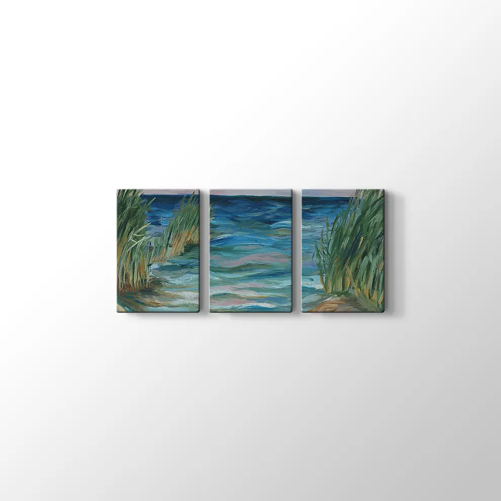 Deniz ve Sazlık Kanvas Tablo