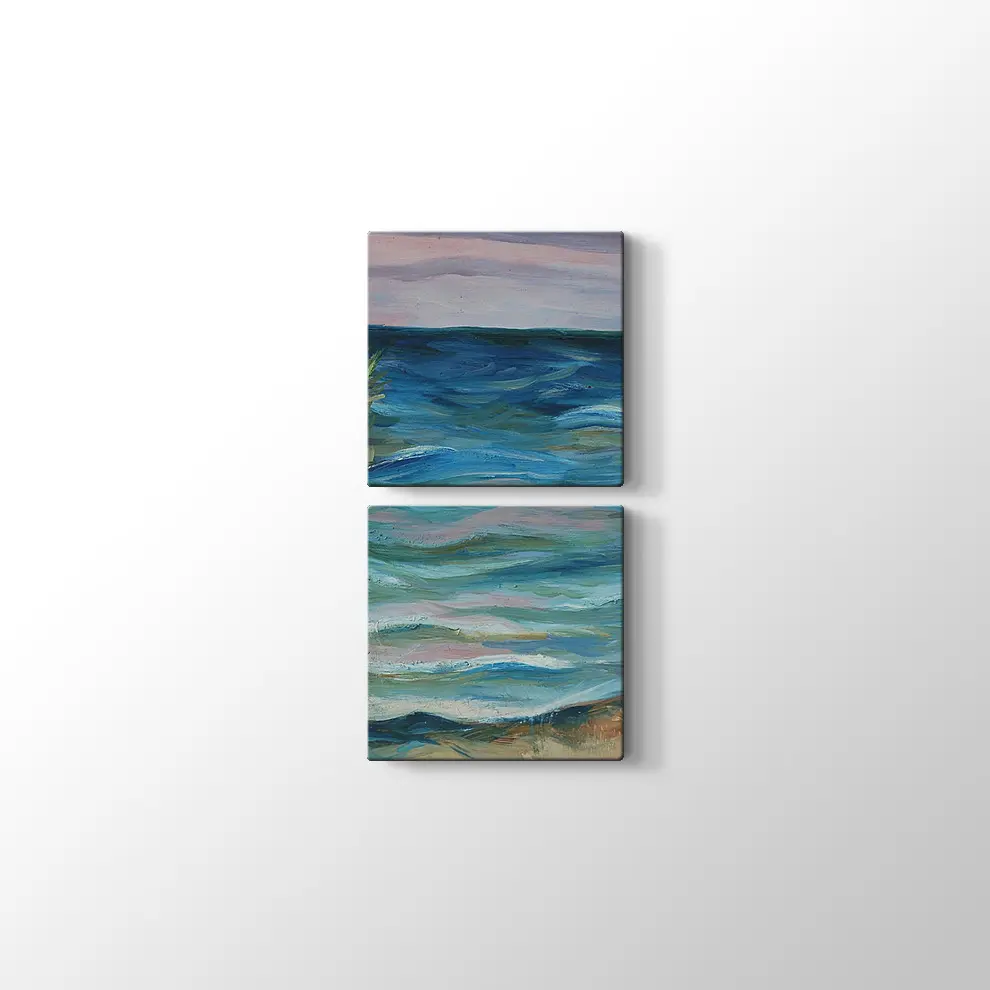 Deniz ve Sazlık Kanvas Tablo