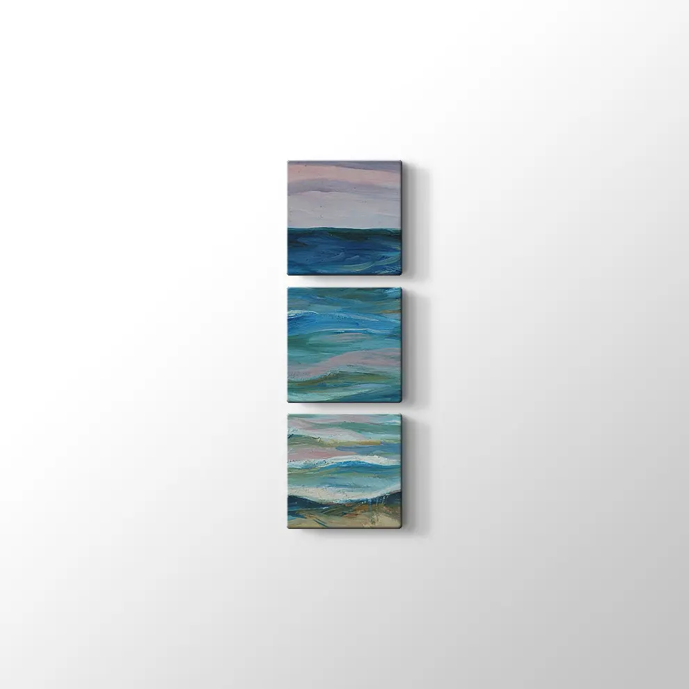 Deniz ve Sazlık Kanvas Tablo