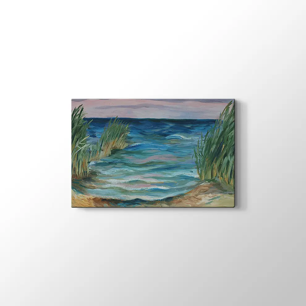 Deniz ve Sazlık Kanvas Tablo