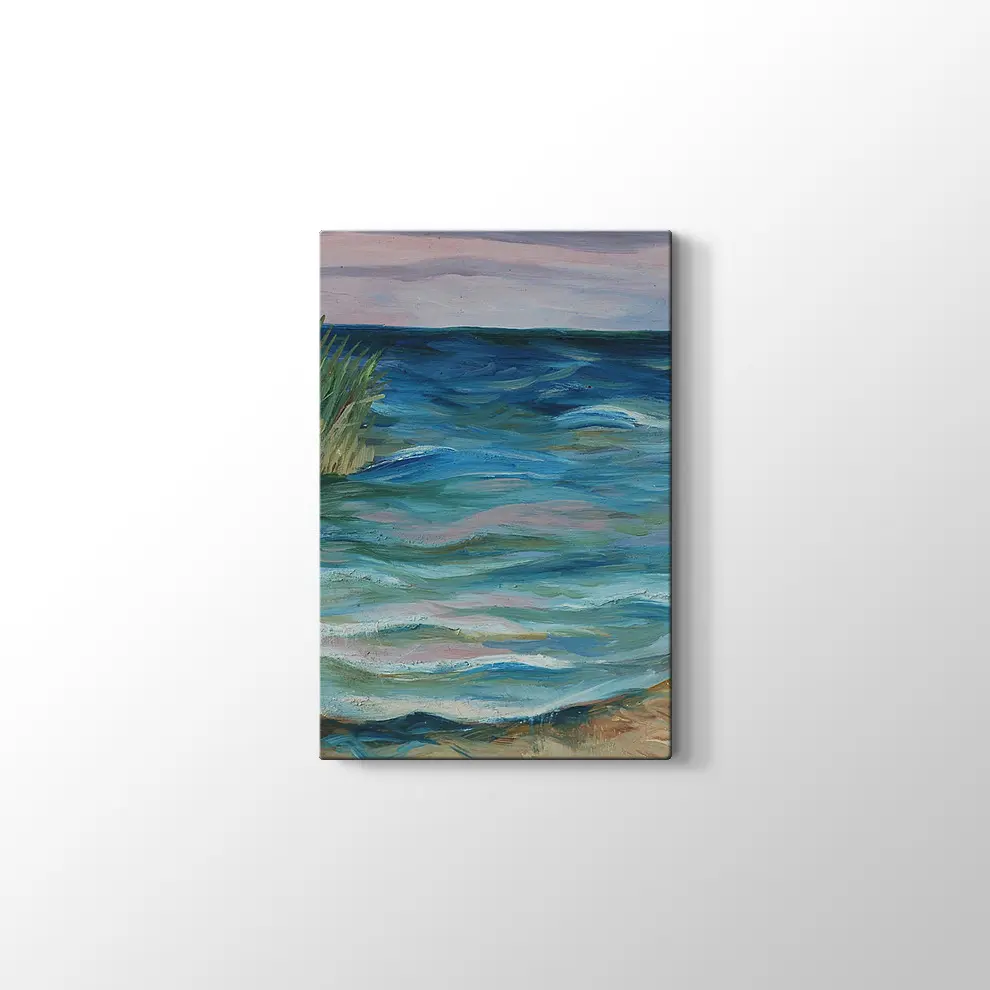 Deniz ve Sazlık Kanvas Tablo