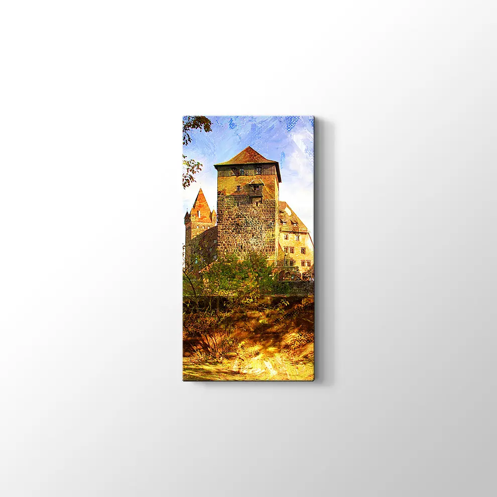 Almanya Ortaçağ Kalesi Kanvas Tablo