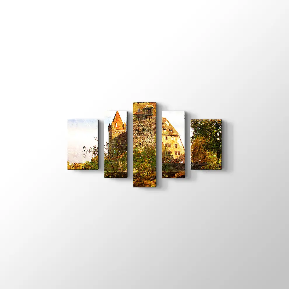 Almanya Ortaçağ Kalesi Kanvas Tablo