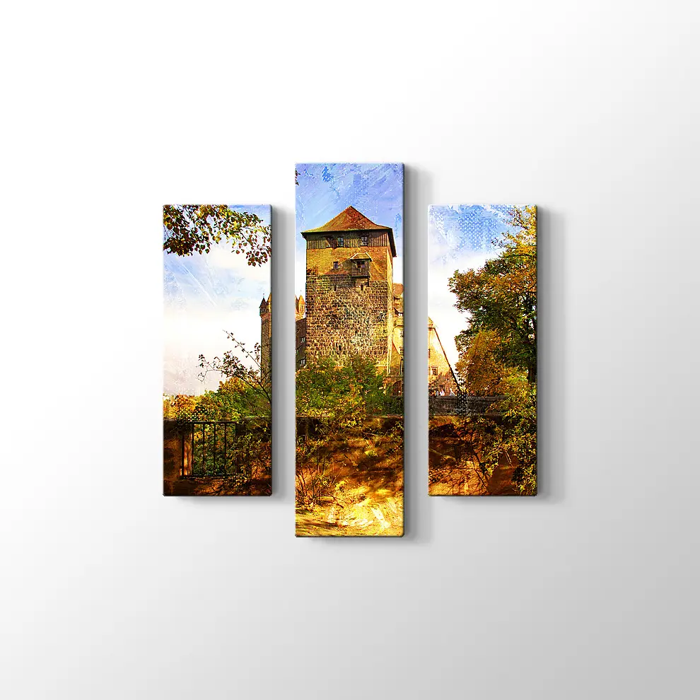 Almanya Ortaçağ Kalesi Kanvas Tablo
