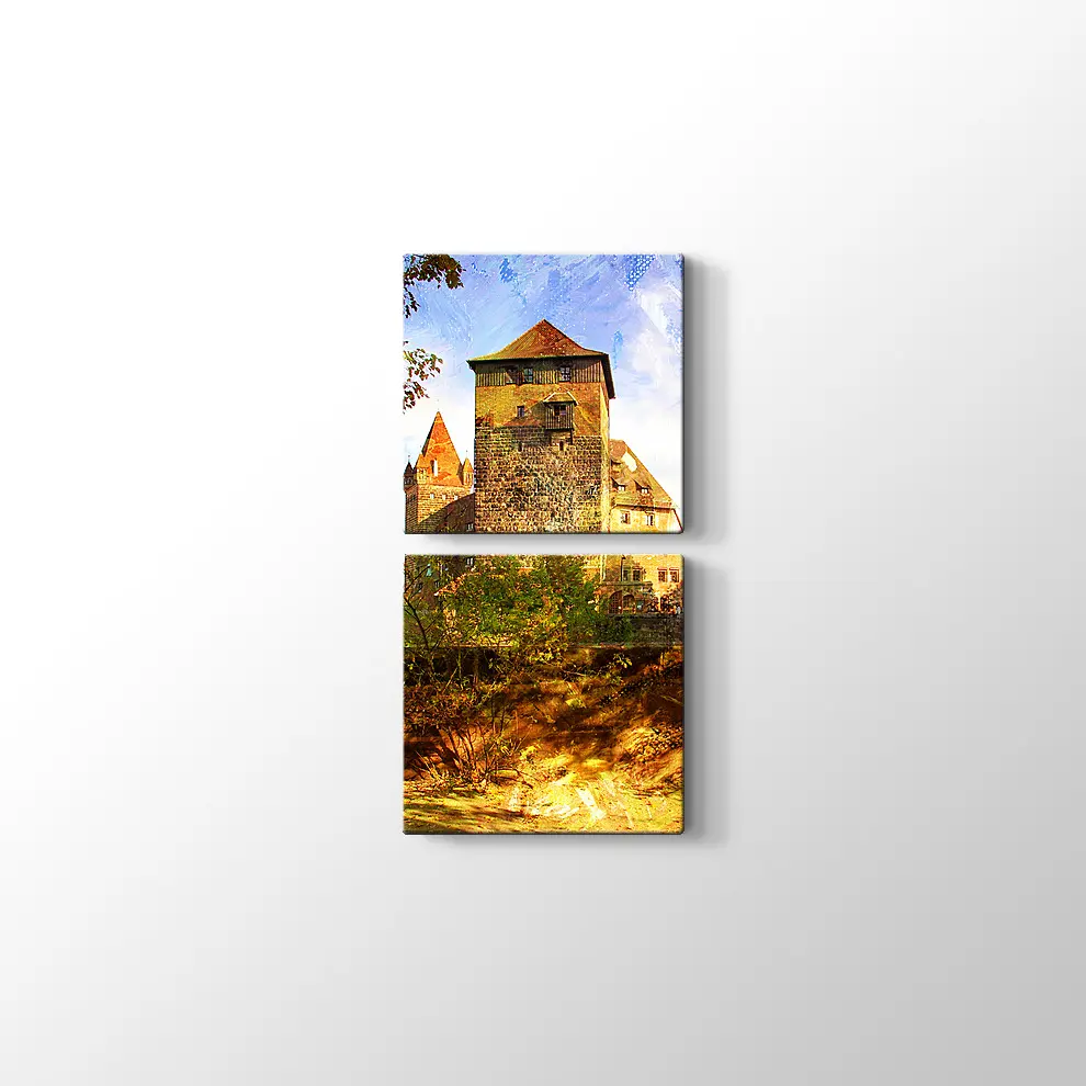Almanya Ortaçağ Kalesi Kanvas Tablo