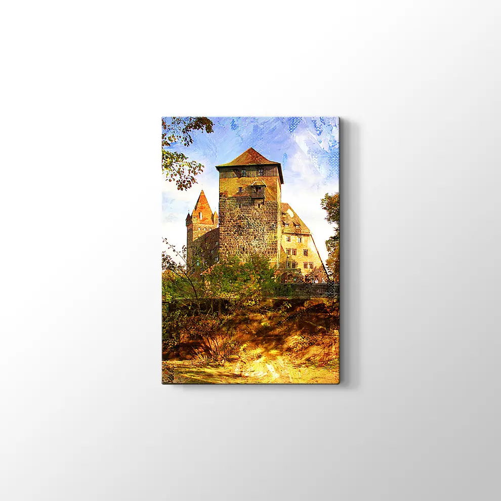 Almanya Ortaçağ Kalesi Kanvas Tablo