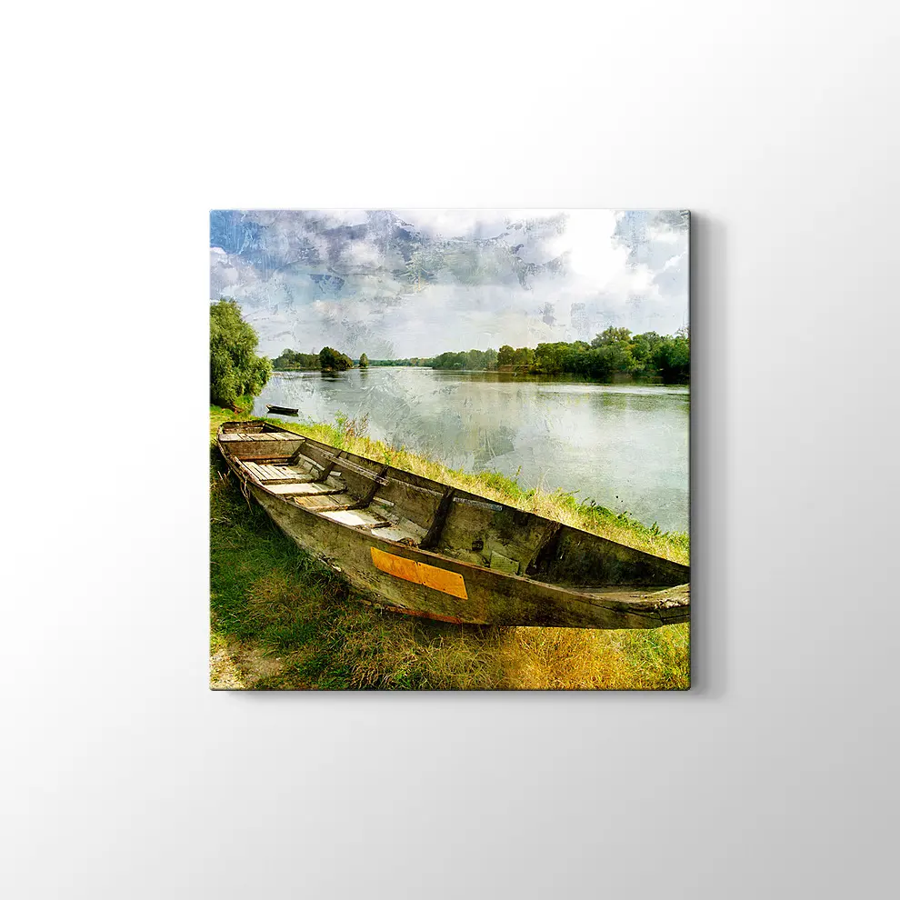 Eski Sandal ve Sonbahar Kanvas Tablo