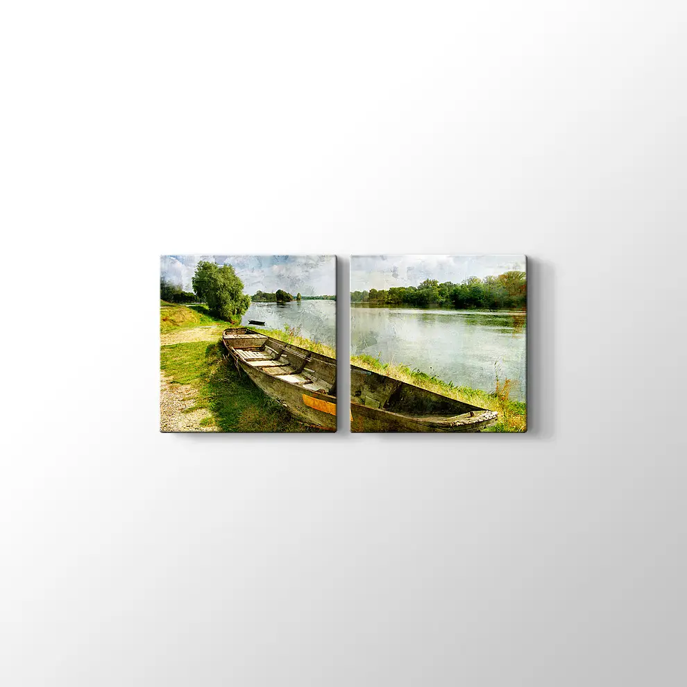 Eski Sandal ve Sonbahar Kanvas Tablo