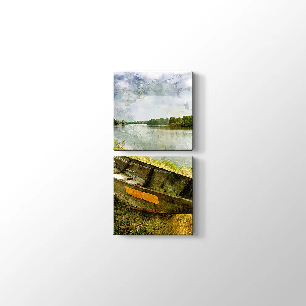 Eski Sandal ve Sonbahar Kanvas Tablo