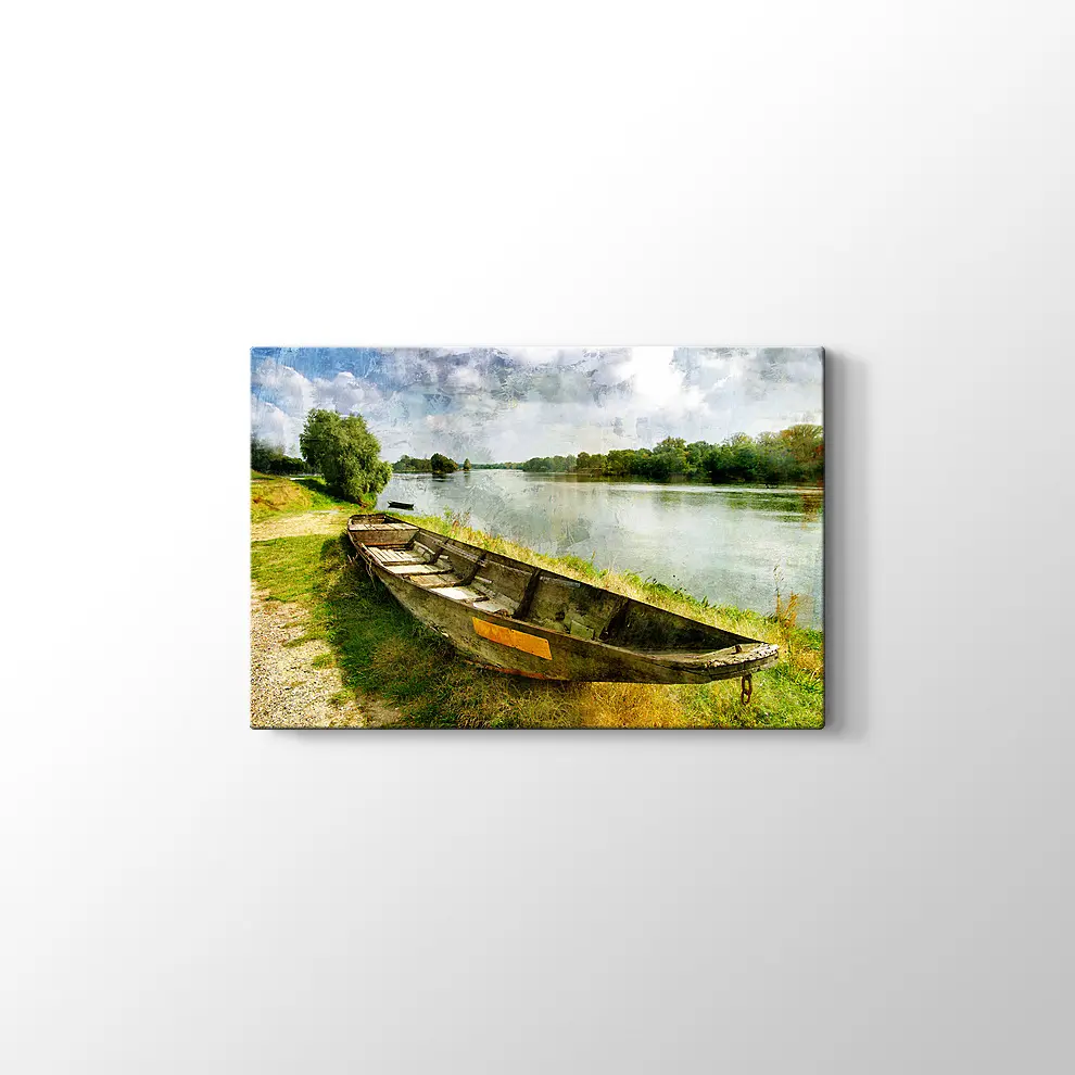 Eski Sandal ve Sonbahar Kanvas Tablo