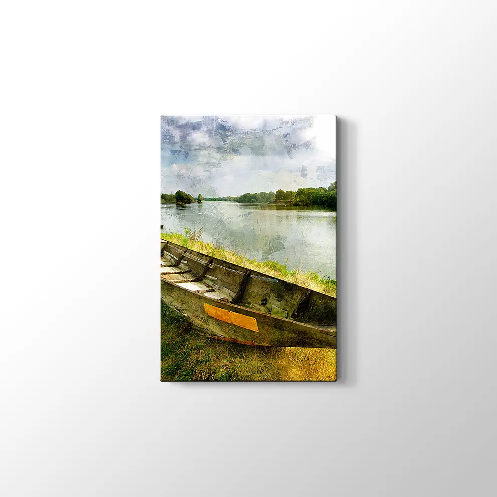 Eski Sandal ve Sonbahar Kanvas Tablo