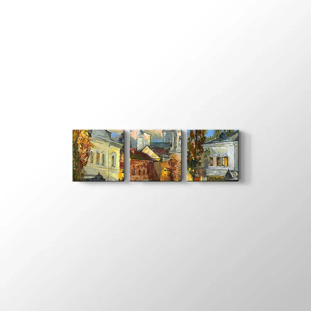 Antik Vitebsk'teki Eski Sokak Tablosu