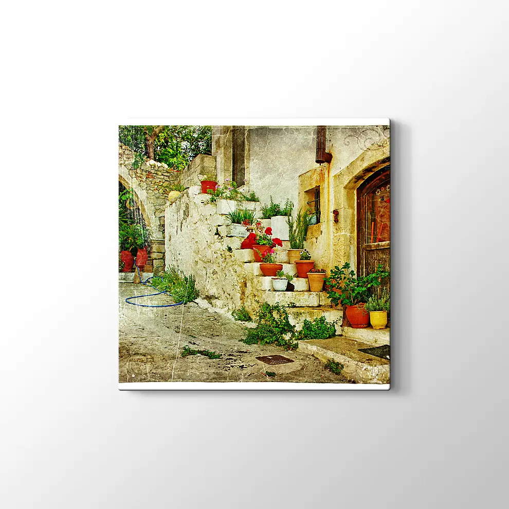 Yunan Köyleri Kanvas Tablo