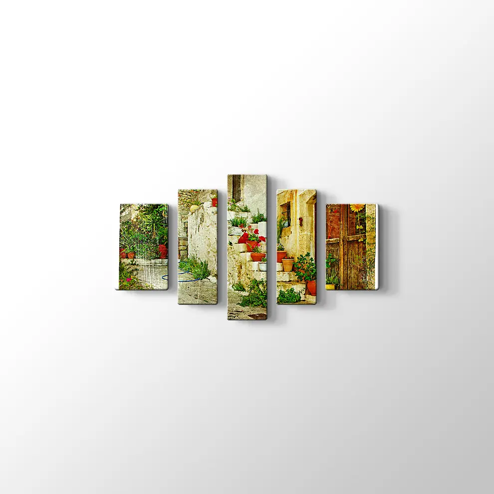 Yunan Köyleri Kanvas Tablo