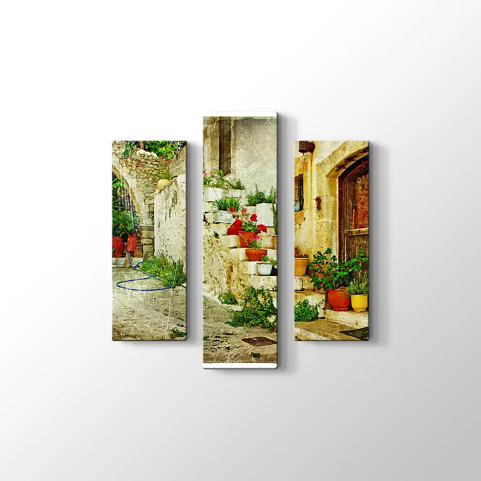 Yunan Köyleri Kanvas Tablo