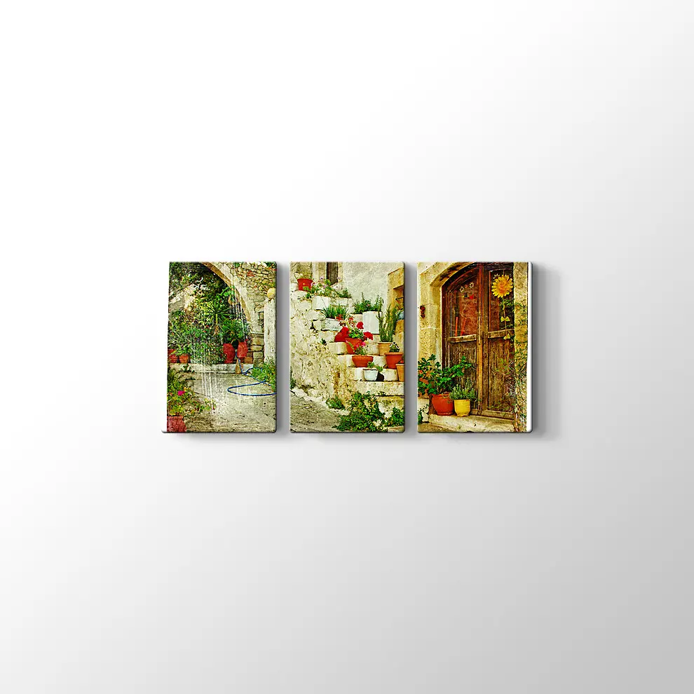 Yunan Köyleri Kanvas Tablo