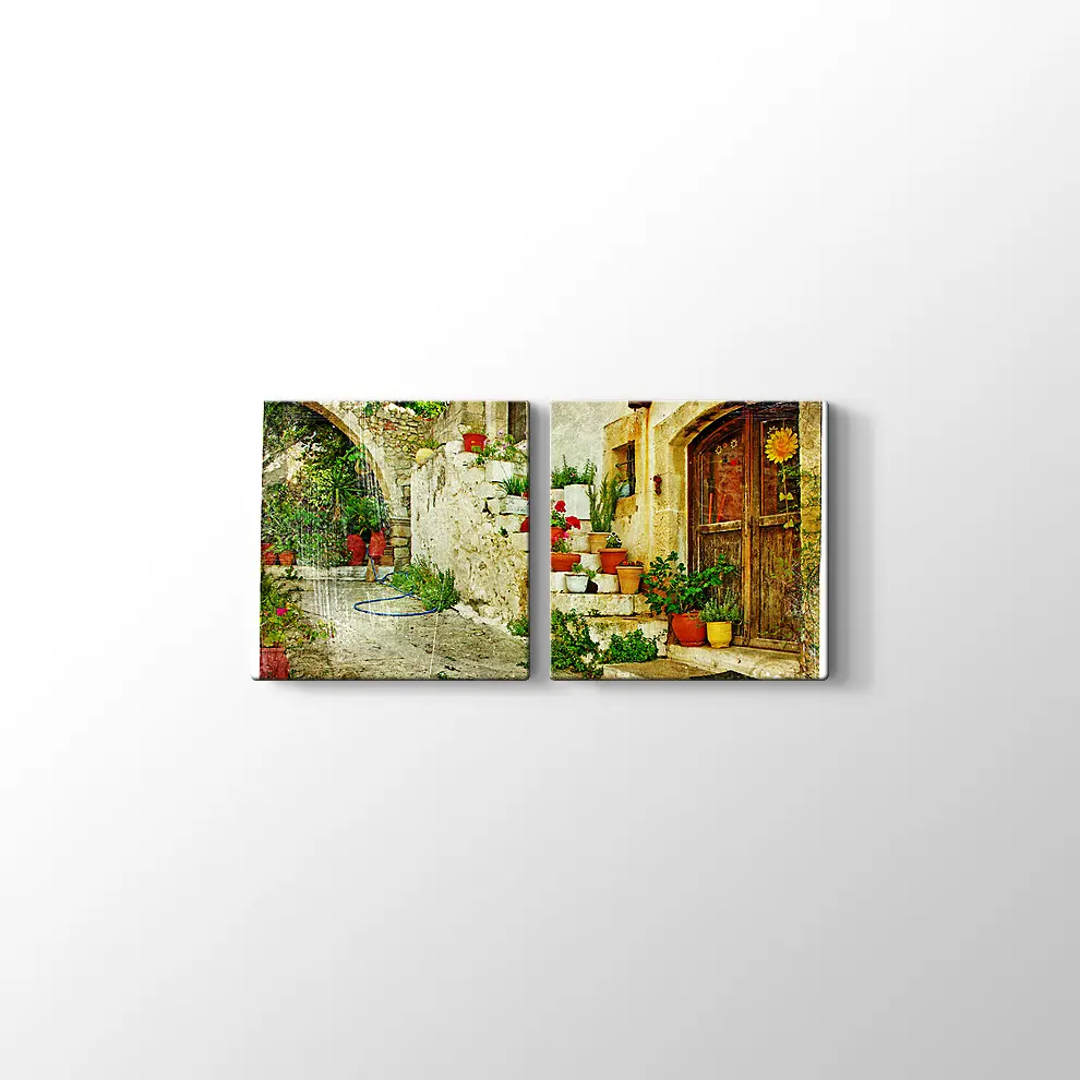 Yunan Köyleri Kanvas Tablo