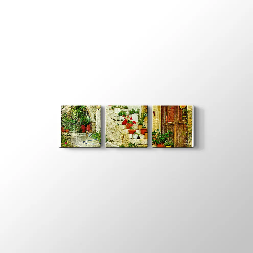 Yunan Köyleri Kanvas Tablo