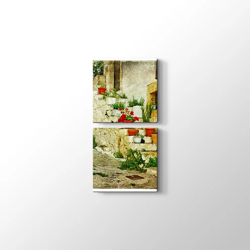 Yunan Köyleri Kanvas Tablo