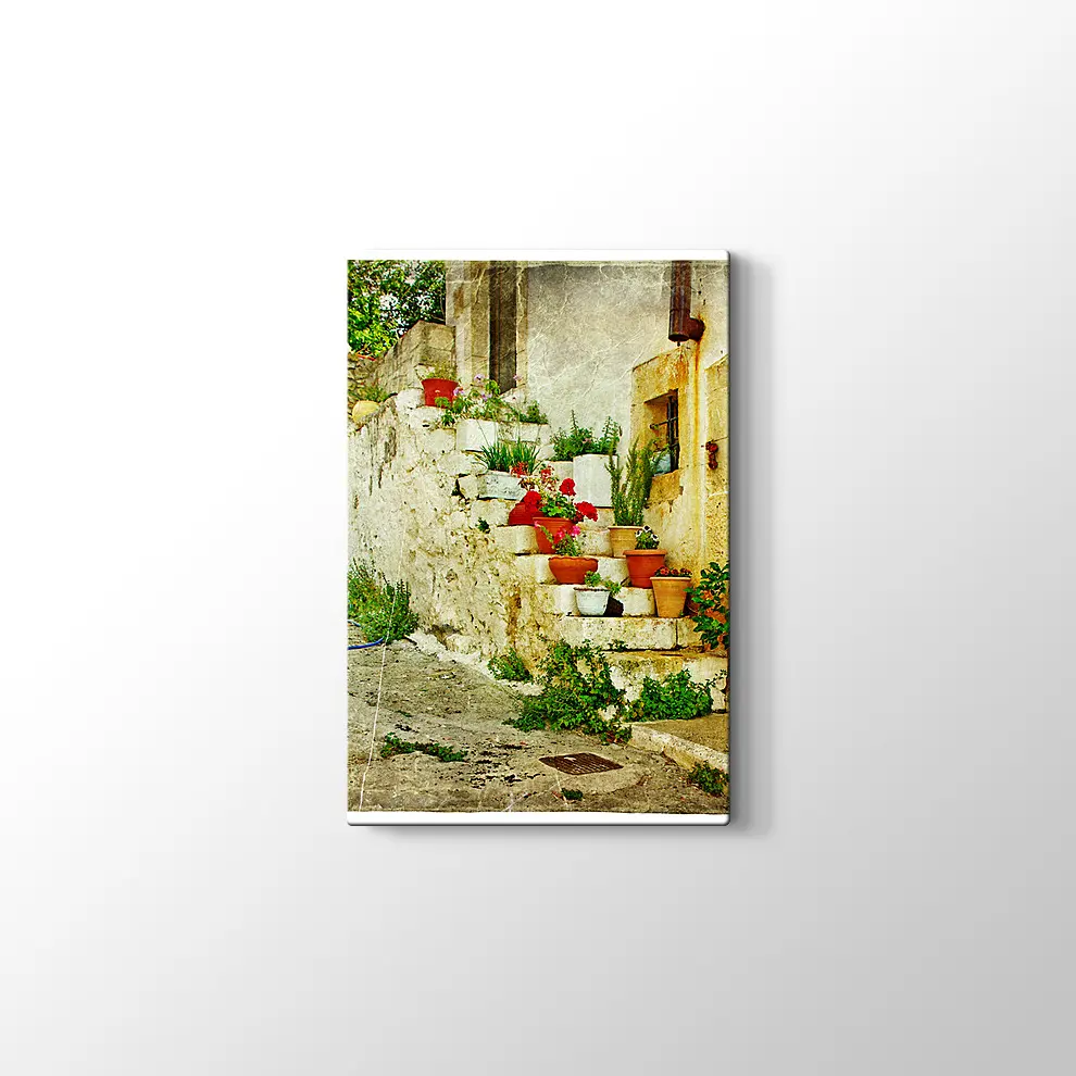 Yunan Köyleri Kanvas Tablo