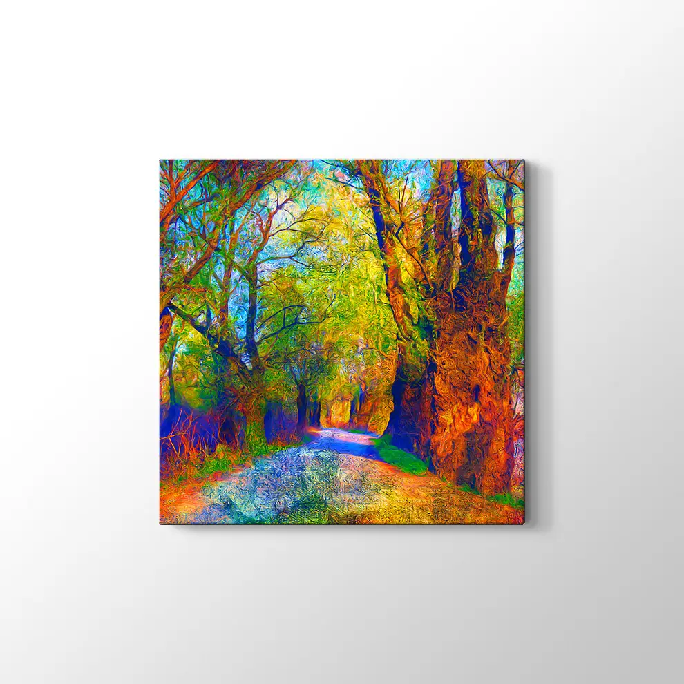 Orman ve Sonbahar Kanvas Tablo