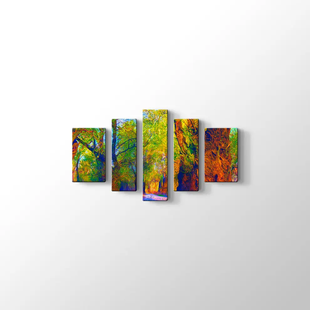 Orman ve Sonbahar Kanvas Tablo