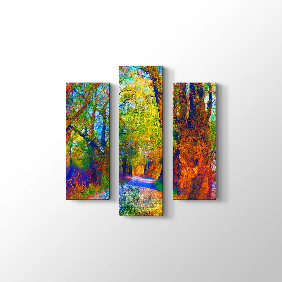 Orman ve Sonbahar Kanvas Tablo