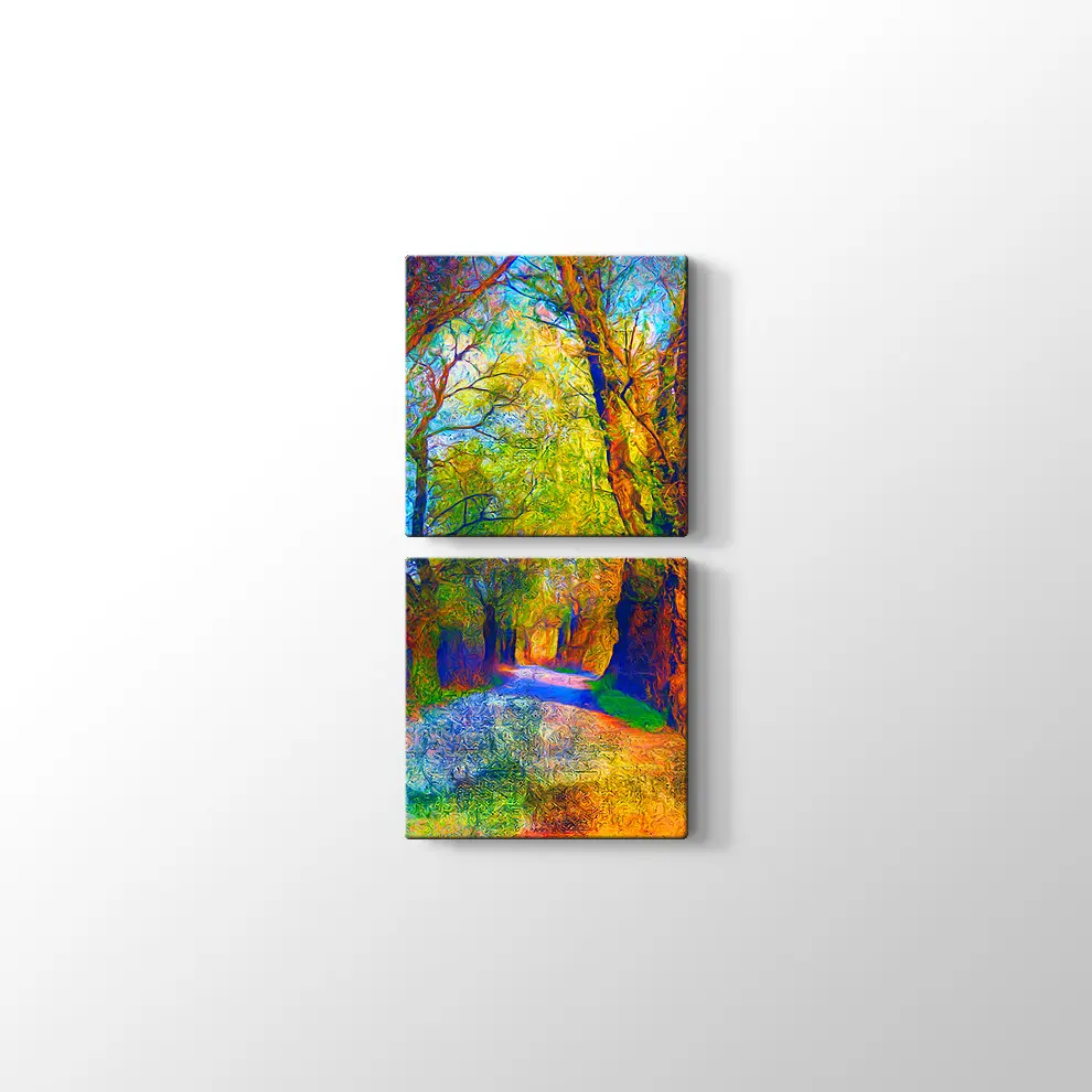 Orman ve Sonbahar Kanvas Tablo
