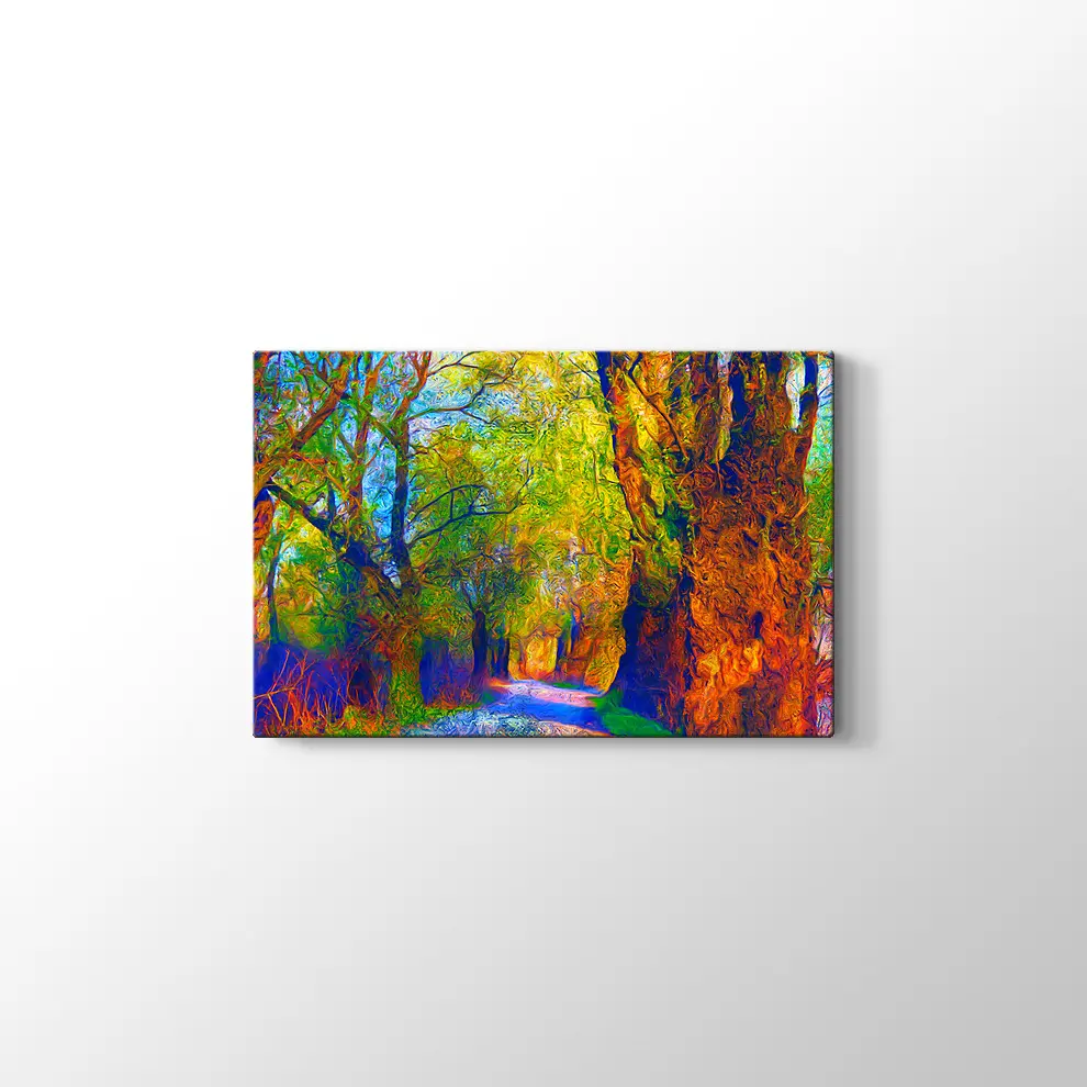 Orman ve Sonbahar Kanvas Tablo